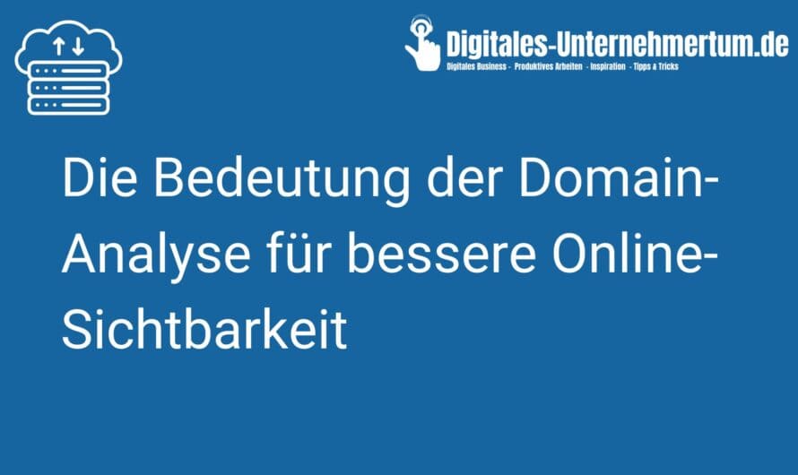 Die Bedeutung der Domain-Analyse für bessere Online-Sichtbarkeit